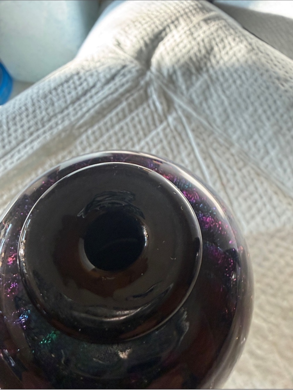 Robert Eickholt 1989 Signed Art Glass Perfume Bottle Iridescent Dichroic - Picture 5 of 8
